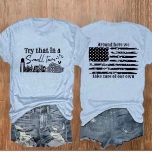 NWT Women's "Small Town" Graphic Tee